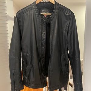 Diesel Leather Moto Jacket Cafe Style